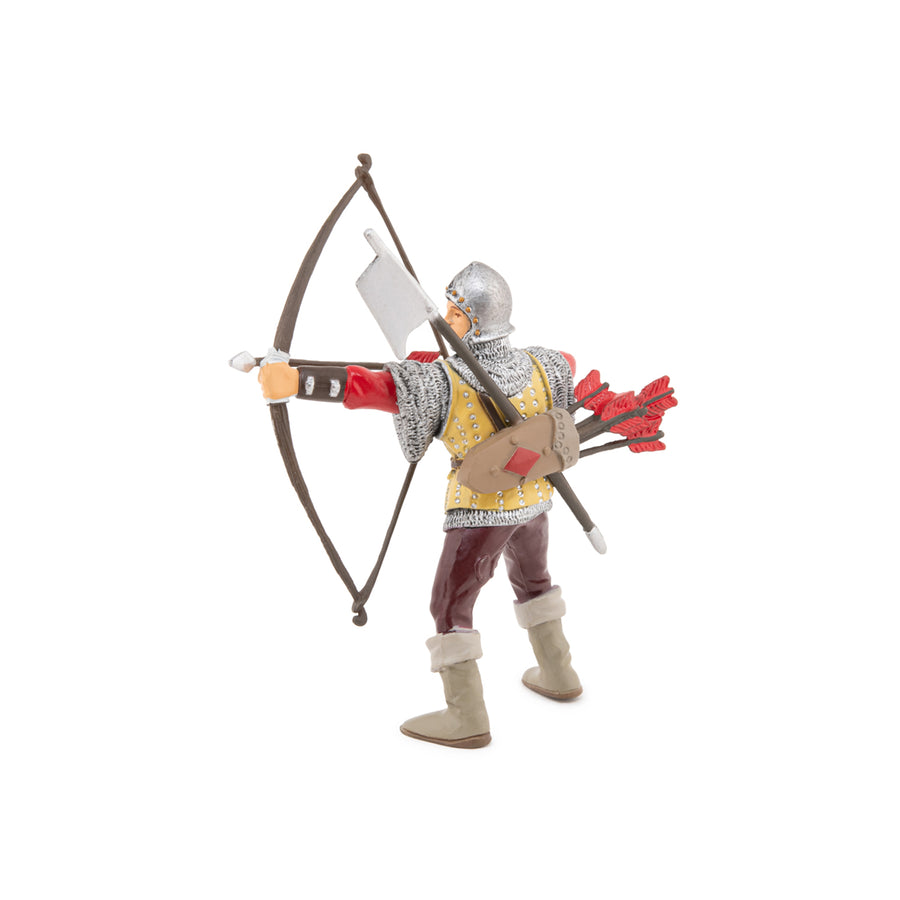 Archer rouge Papo en PVC, Collection Médiéval, jouet éducatif idéal pour enfants et collectionneurs