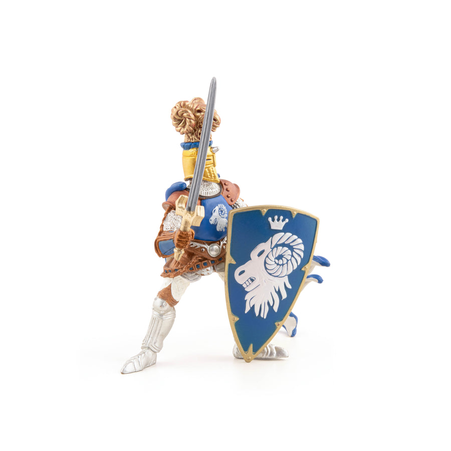 Maître des armes cimier bélier Papo en PVC, Collection Médiéval, jouet éducatif idéal pour enfants et collectionneurs