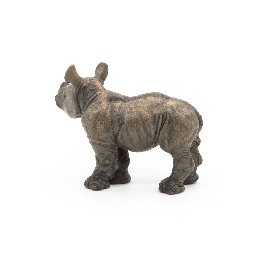 Figurine Bébé rhinocéros Papo en PVC, thème savane, Collection Animaux sauvages, jouet éducatif idéal pour enfants et collectionneurs