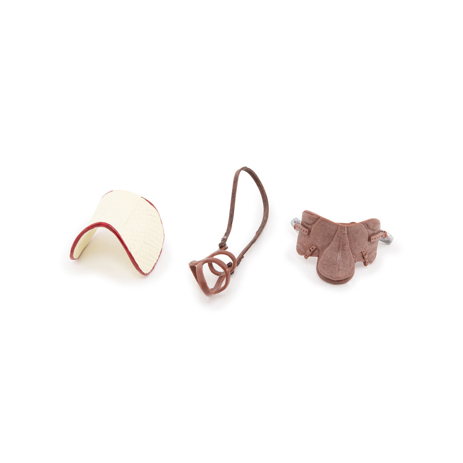 Coffret harnachement Papo en PVC, Collection chevaux, jouet éducatif idéal pour enfants et collectionneurs