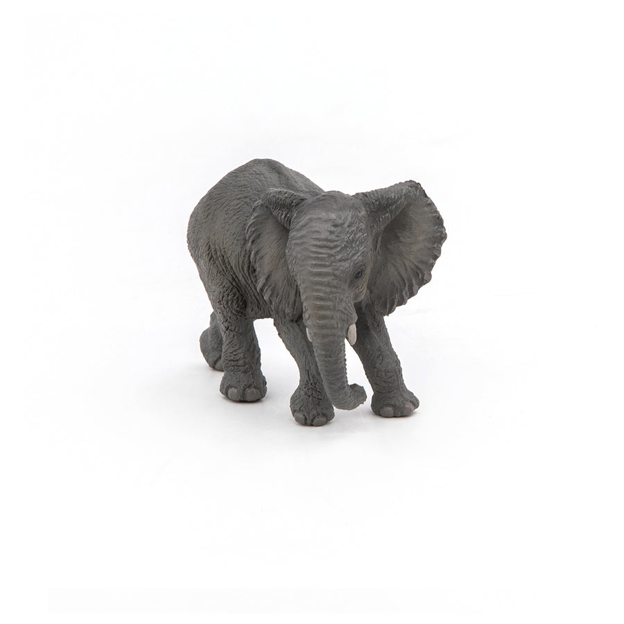 Figurine Jeune éléphant d'Afrique Papo en PVC, thème savane, Collection Animaux sauvages, jouet éducatif idéal pour enfants et collectionneurs