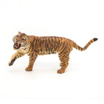Figurine Tigre rugissant Papo en PVC, thème félins, Collection Animaux sauvages, jouet éducatif idéal pour enfants et collectionneurs