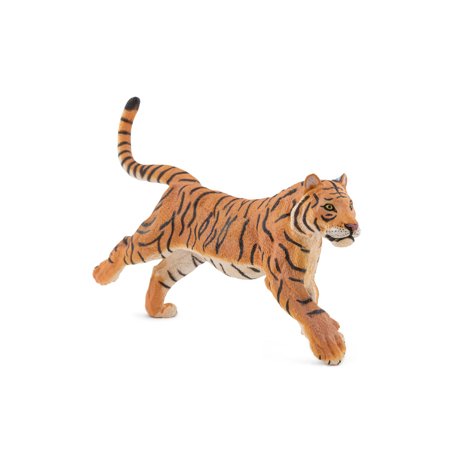 Figurine Tigre courant Papo en PVC, thème félins, Collection Animaux sauvages, jouet éducatif idéal pour enfants et collectionneurs