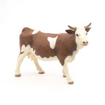 Figurine Vache simmental Papo en PVC, Collection Vie à la ferme, jouet éducatif idéal pour enfants et collectionneurs
