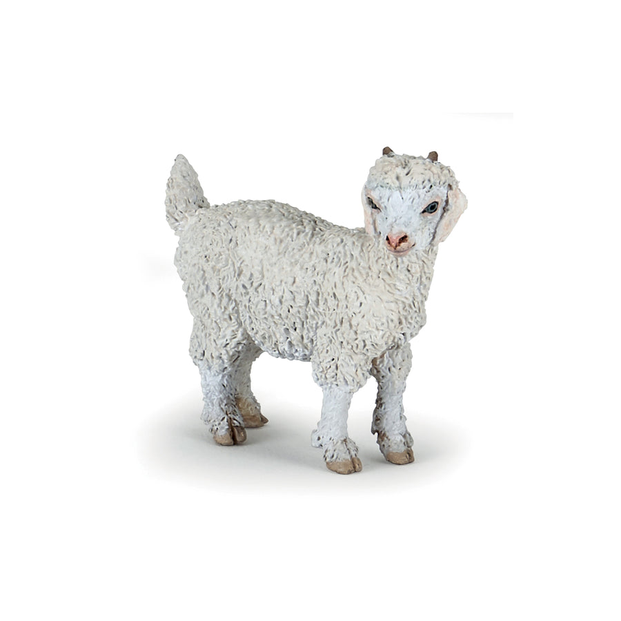 Chevreau angora Papo en PVC, Collection Vie à la ferme, jouet éducatif idéal pour enfants et collectionneurs