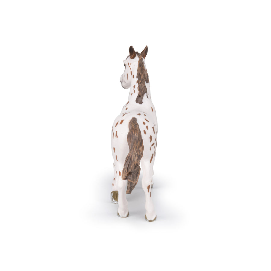 Jument appaloosa brune Papo en PVC, Collection chevaux, jouet éducatif idéal pour enfants et collectionneurs