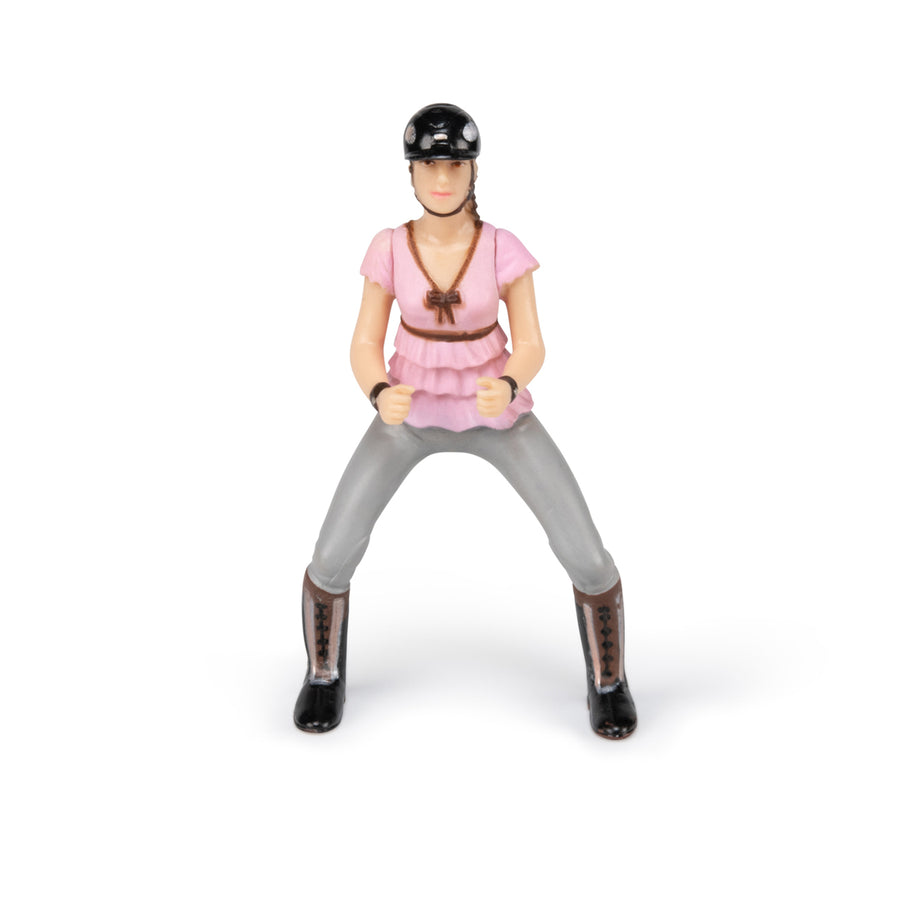 Figurine Cavalière fashion rose Papo en PVC, Collection chevaux, jouet éducatif idéal pour enfants et collectionneurs