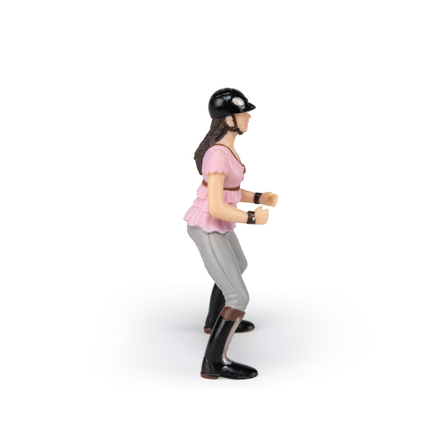 Figurine Cavalière fashion rose Papo en PVC, Collection chevaux, jouet éducatif idéal pour enfants et collectionneurs