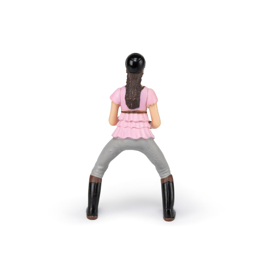 Figurine Cavalière fashion rose Papo en PVC, Collection chevaux, jouet éducatif idéal pour enfants et collectionneurs